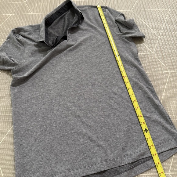 Lululemon Men's Golf Polo L Heather Gray Short Sleeve Performance - Picture 5 of 5